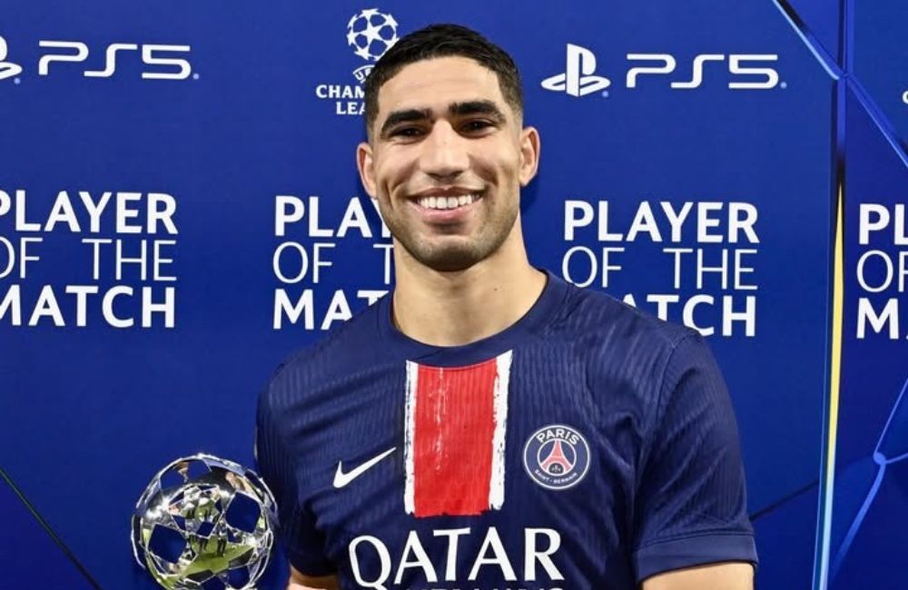 Achraf Hakim menjadi MOTM di semifinal liga champions saat hadapi arsenal leg 2