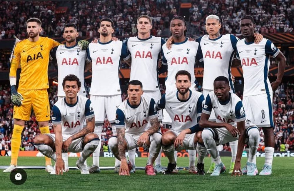 Skuad Tottenham Hotspur saat hadapi Manchester United di Final Europa League