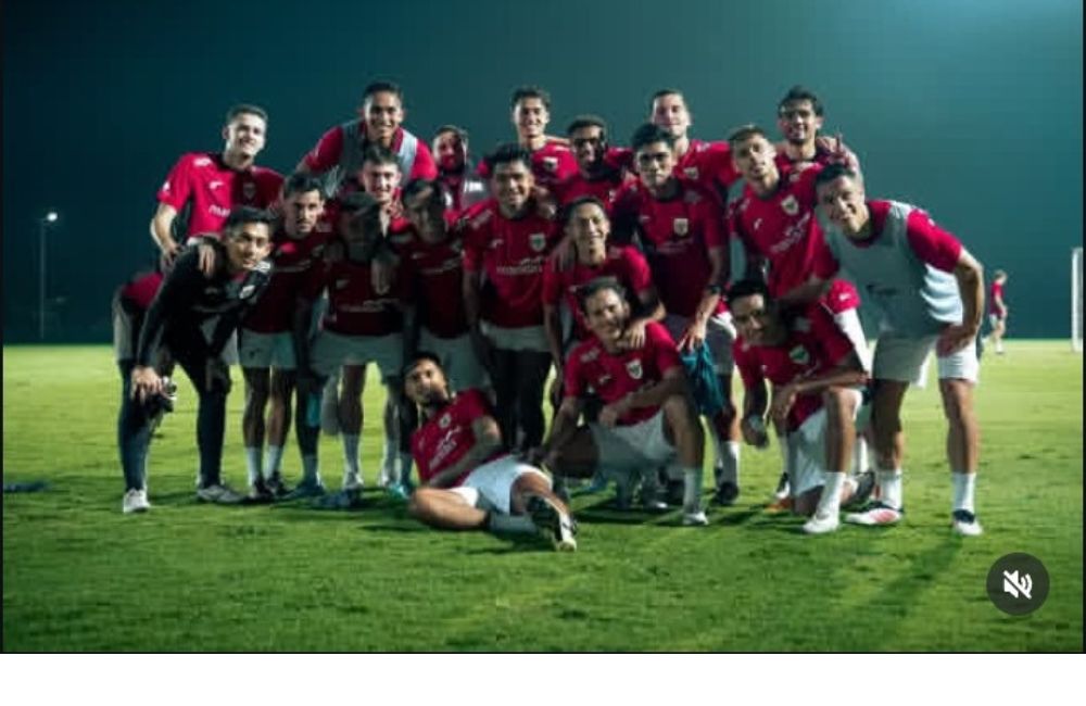 Timnas Indonesia saat TC di bali