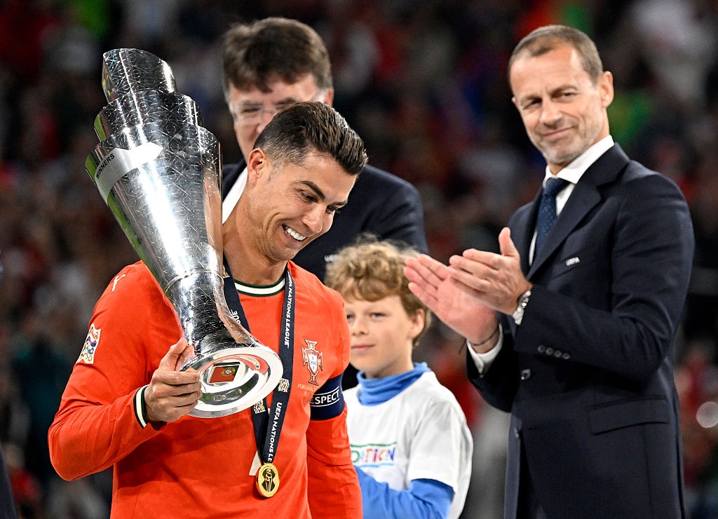 Cristiano Ronaldo jadi pencetak gol tertua di UEFA Nations League.