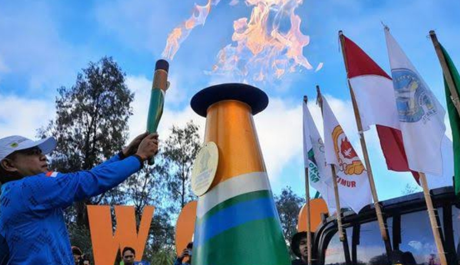 Ilustrasi obor porprov jatim