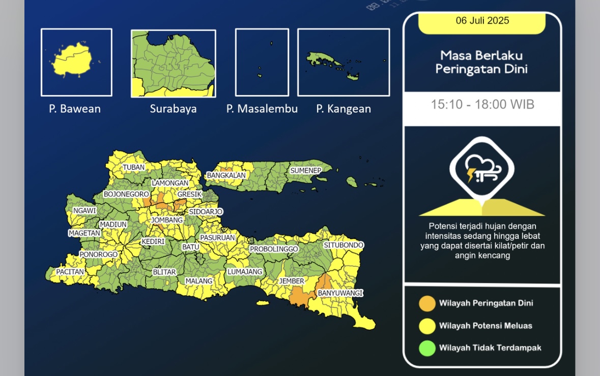 Peringatan ini bertujuan agar masyarakat lebih waspada dan mengambil langkah-langkah pencegahan guna mengurangi dampak bencana.