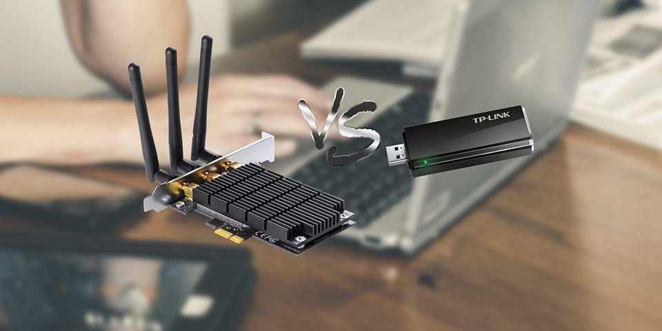 USB wifi dongle vs network card.