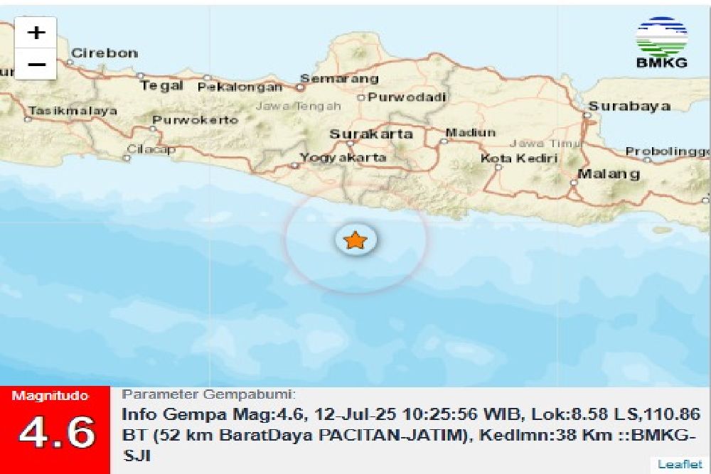 Info gempa oleh BMKG
