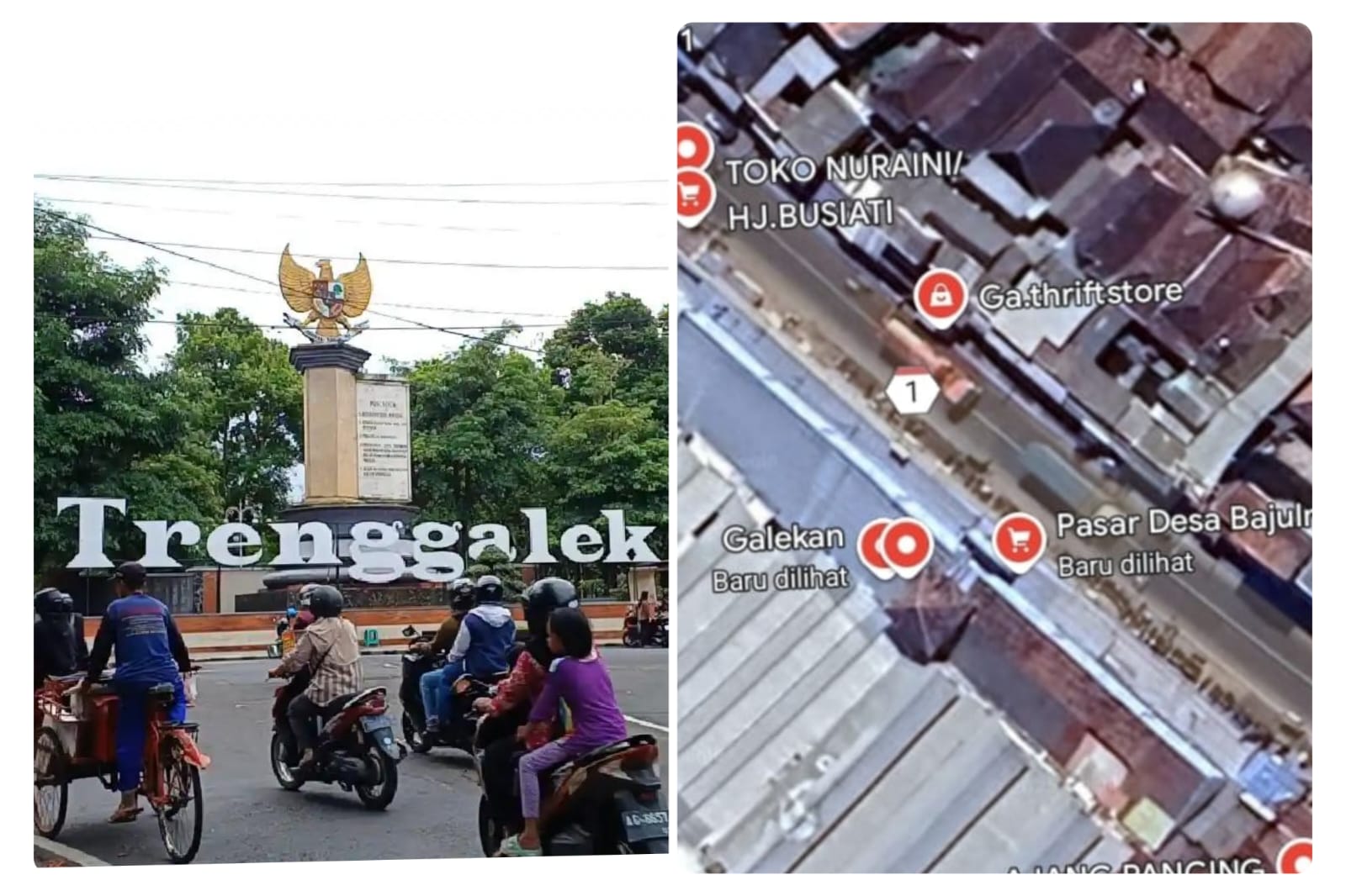 Trenggalek punya kembaran di wilayah Banyuwangi meski hanya disandang sebuah pasar desa.