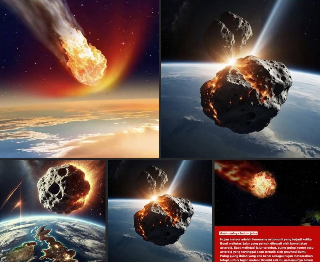 Ilustrasi hujan meteor