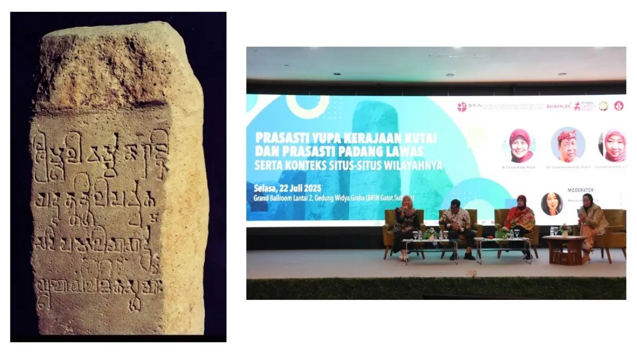 Prasasti Yupa bakal diusulkan sebagai bagian memori dunia oleh UNESCO. (BRIN)