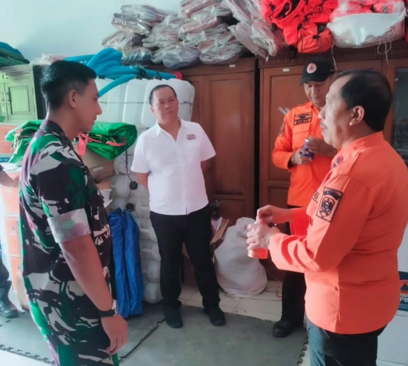 BPBD Trenggalek menerima kunjungan dari pihak TNI