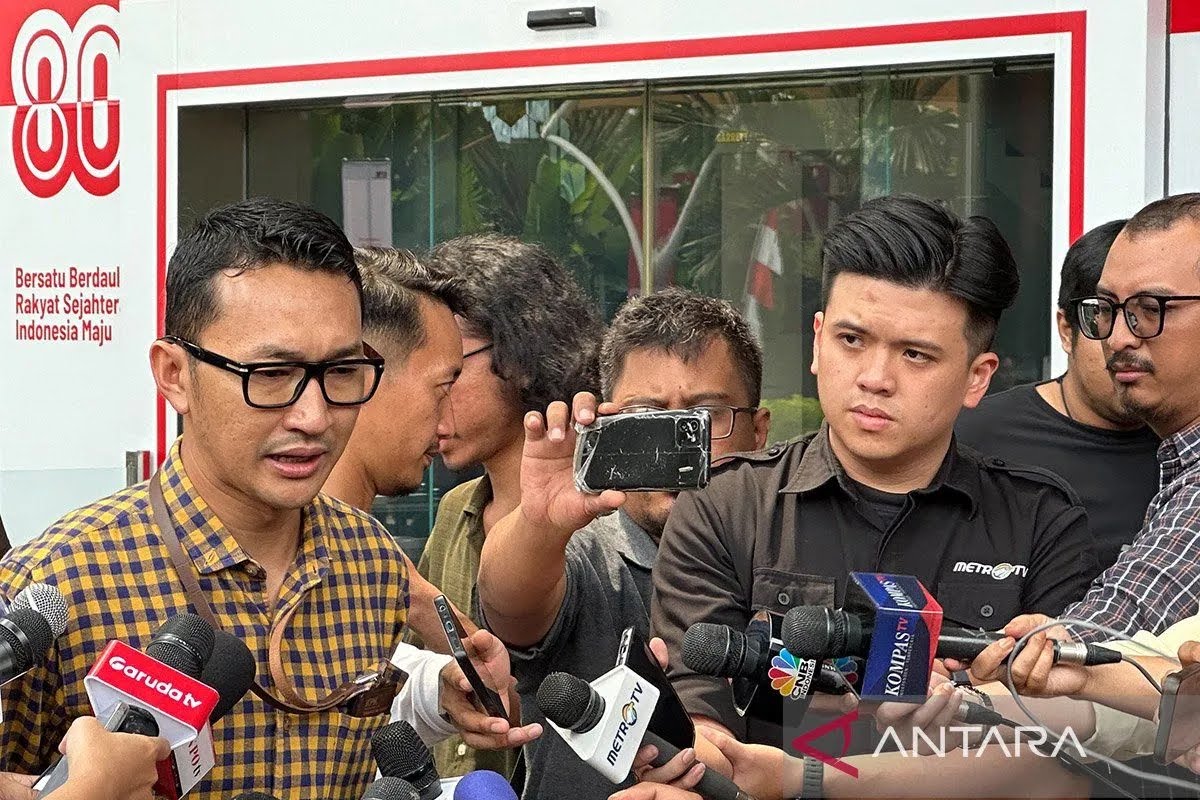 Jubir KPK Budi Prasetya ketika memberikan keterangan
