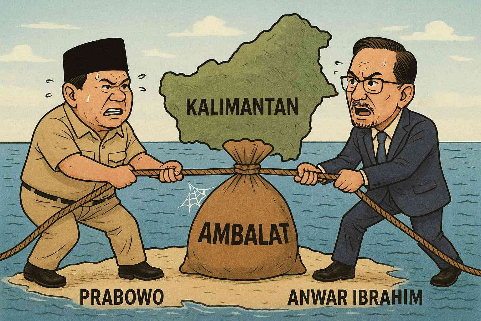Anwar keras soal Ambalat, Prabowo ajak kerja sama. Dua pemimpin, dua strategi sengketa.