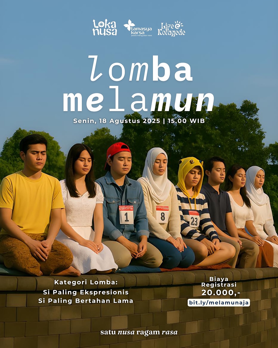 Poster lomba melamun yang  viral, diselenggarakan di Yogyakarta, 18 Agustus 2025 (Gambar: Instagram @ussfeeds)