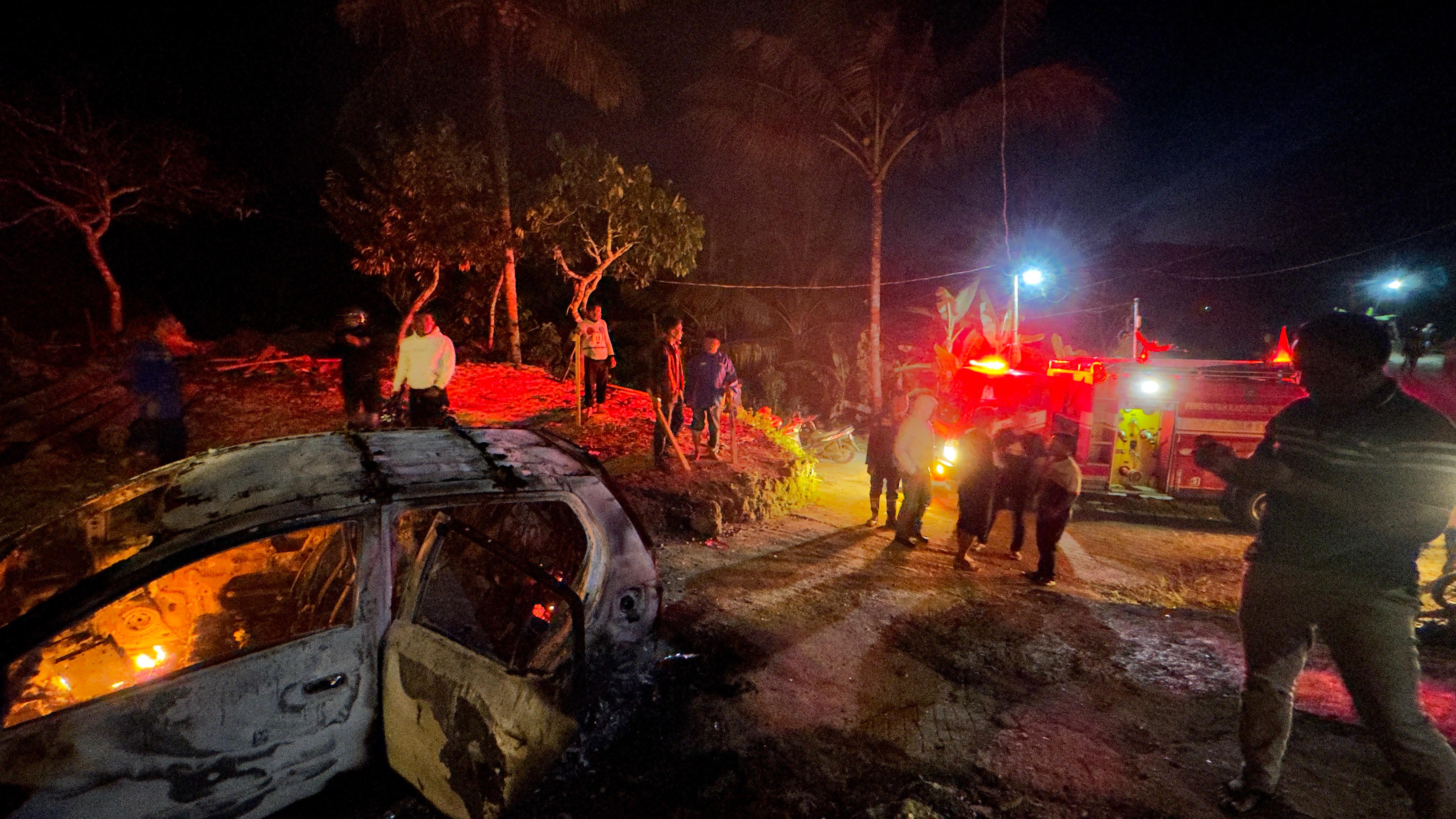 ODGJ pembakar mobil Kades Wonokerto diringkus Polres Trenggalek.