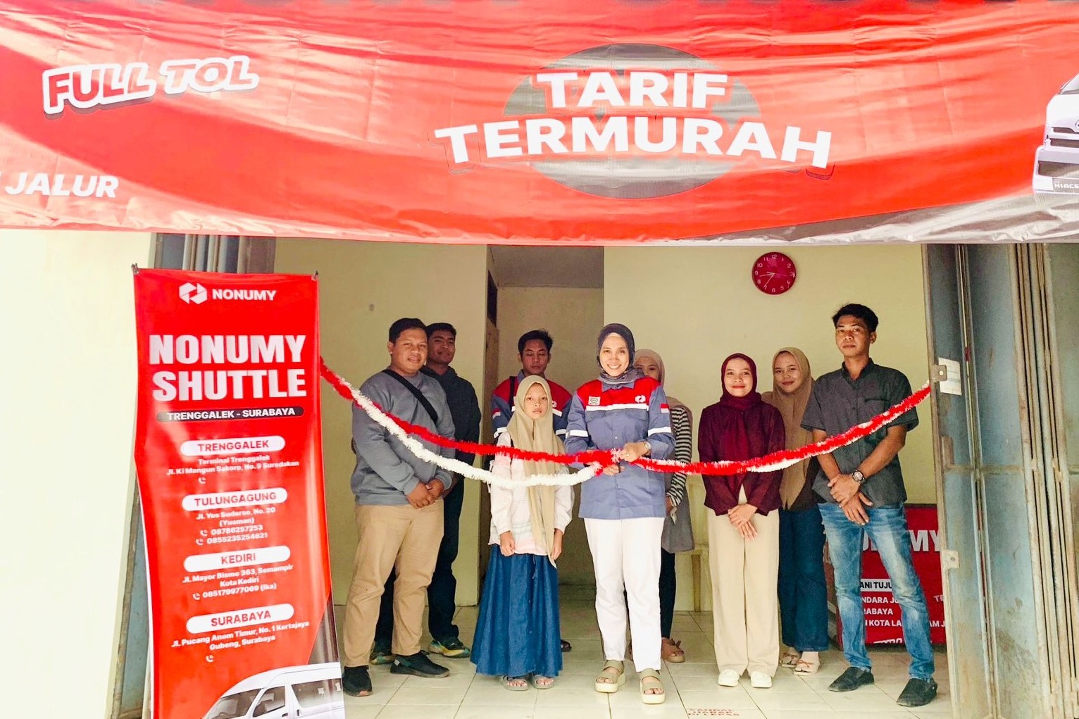 Nonumy Shuttle menghadirkan armada dan pelayanan yang memuaskan untuk tujuan Surabaya. (TITIN RATNA/RADAR TRENGGALEK)