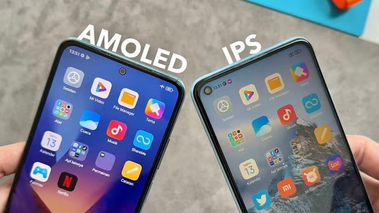 Beginilkah perbandingan layar AMOLED dan IPS.