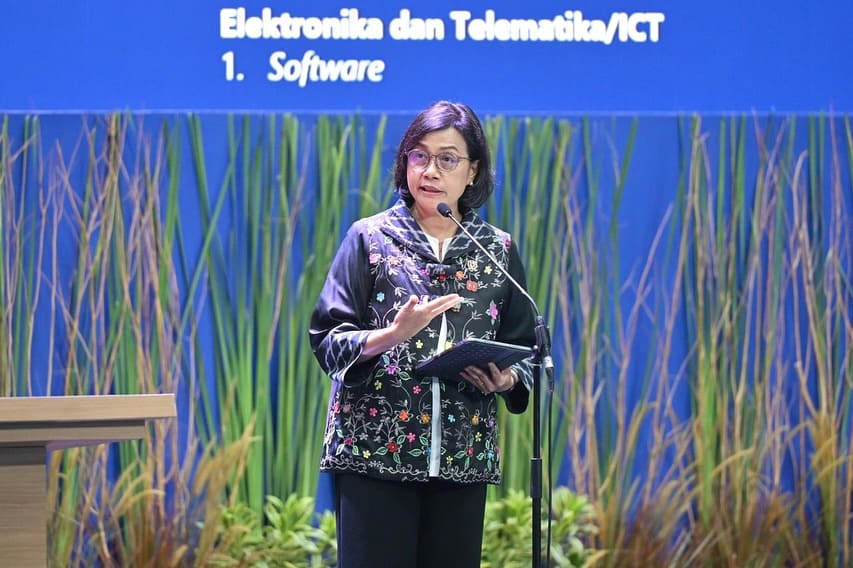 Sri Mulyani dalam forum Konvensi Sains, Teknologi, dan Industri (KSTI) Indonesia 2025, di ITB, Bandung. (Foto: Instagram/@smindrawati)