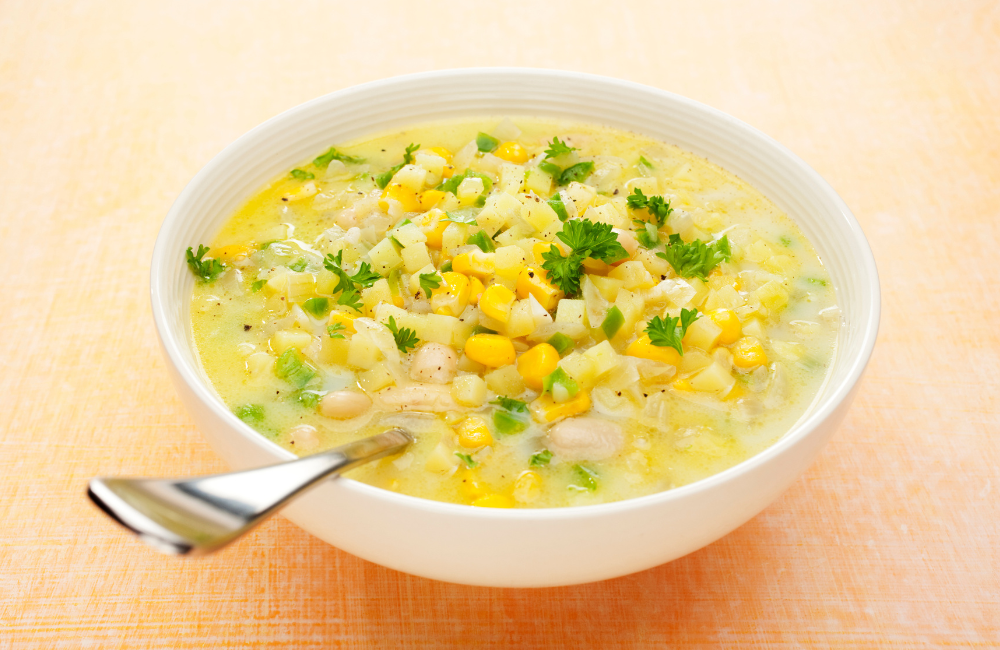 Sup jagung kepiting hangat, lembut gurih khas Chinese food yang cocok untuk semua usia.