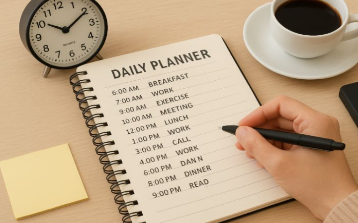 Mengatur jadwal harian dengan baik membantu aktivitas berjalan lebih terarah.