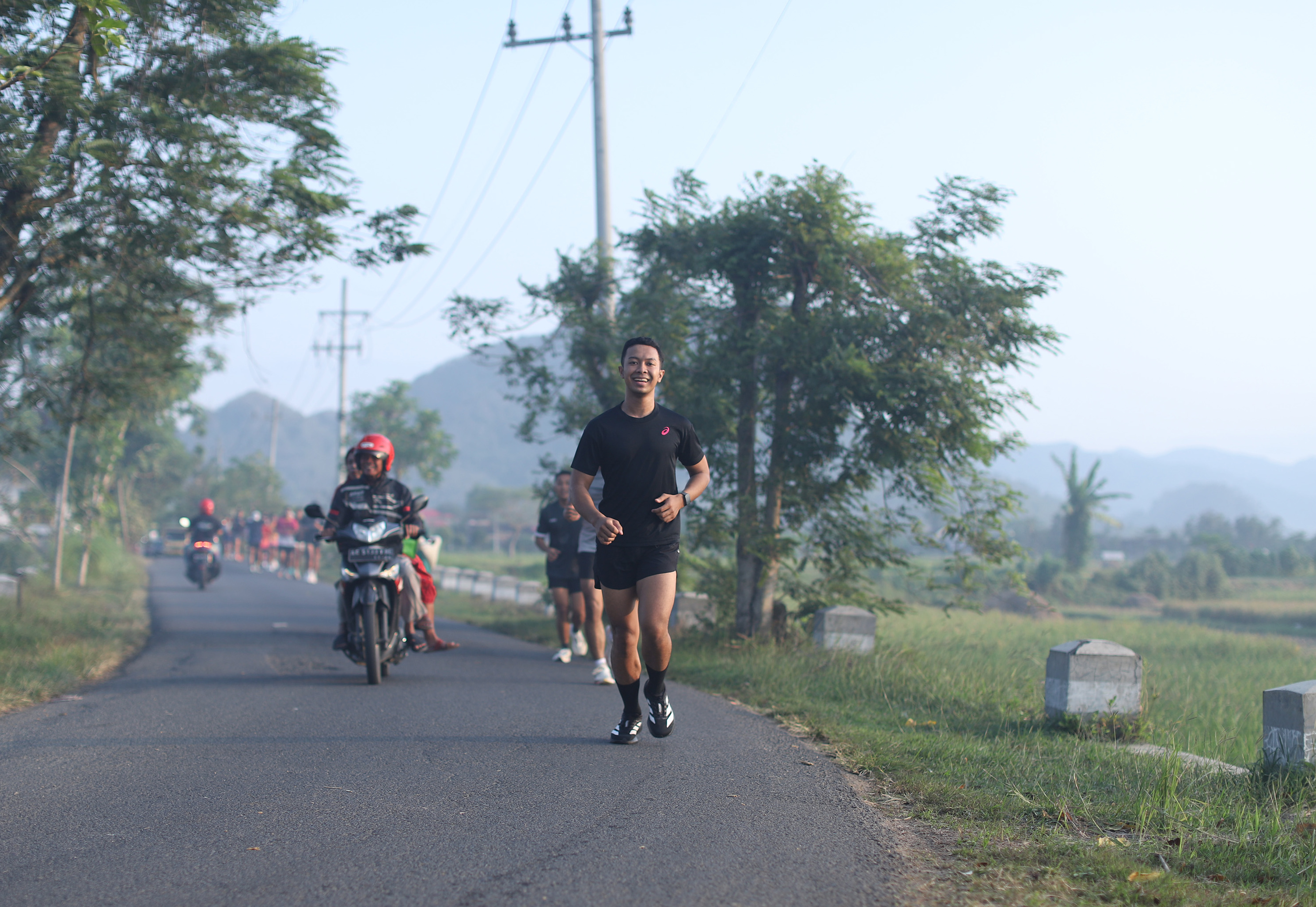 Pelari di Trenggalek ketika menyalurkan hobinya yang bisa diarahkan ke pencarian atlet