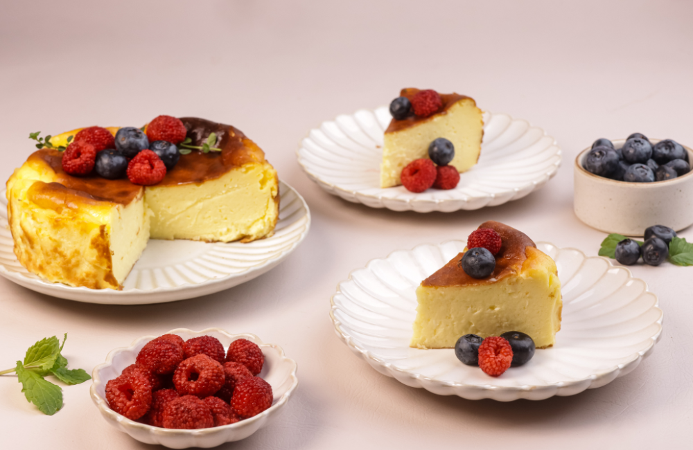 Basque burnt cheesecake creamy lembut, dessert viral dengan rasa premium yang bikin nagih.