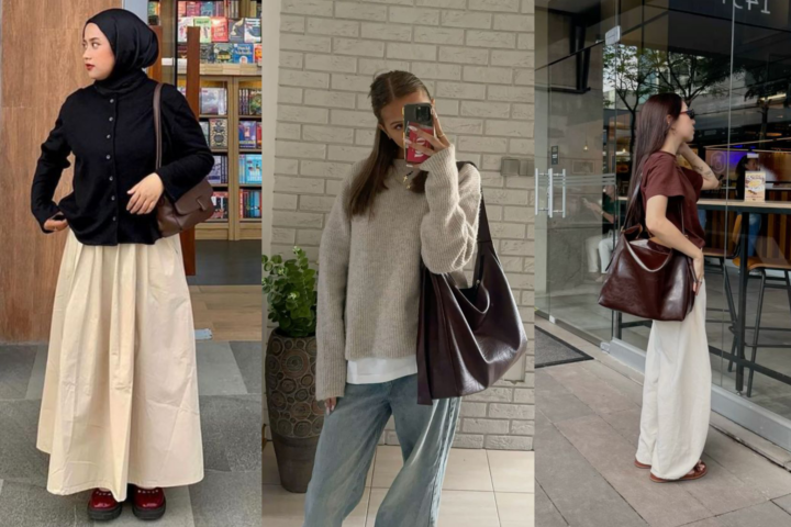 Ilustrasi outfit dengan tas mahogany (pinterest.com)