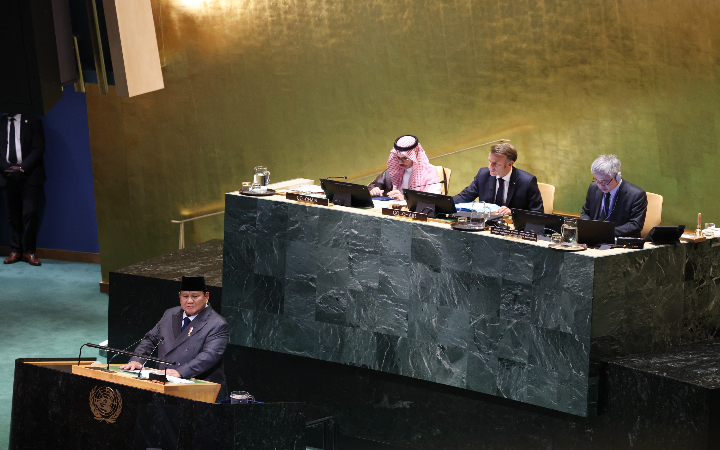 Presiden Prabowo hadiri KTT Palestina di Markas Besar Perserikatan Bangsa-Bangsa (PBB), New York, Selasa (23/9/2025) dini hari WIB.