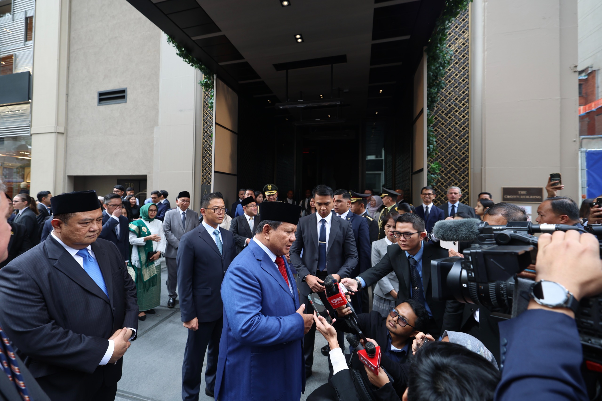 Presiden Prabowo wawancara dengan media di sela rangkaian Sidang Majelis Umum Perserikatan Bangsa-Bangsa (PBB) di New York, Amerika Serikat, Rabu (24/9/2025).