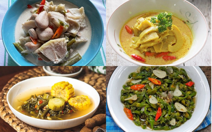 Beberapa jenis lauk berbahan sayur yang menggugah selera.