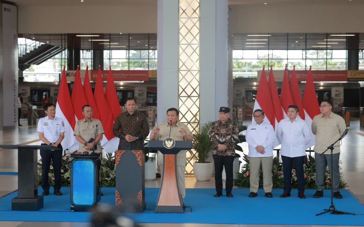 Presiden Prabowo singgung masa mudanya saat peresmian Stasiun Tanah Abang Baru, Jakarta Pusat Senin (3/11/2025).
