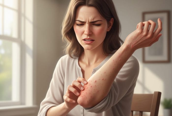 Kulit melepuh akibat alergi dapat dipicu makanan, obat, atau produk kosmetik tertentu. Kenali penyebabnya agar bisa ditangani dengan tepat. (ilustrasi)