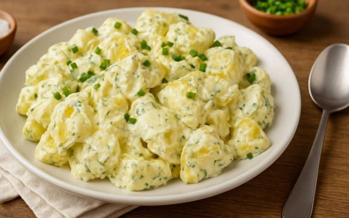 Kartoffelsalat menghadirkan cita rasa klasik khas Jerman yang sederhana namun kaya tradisi.(Pinterest)