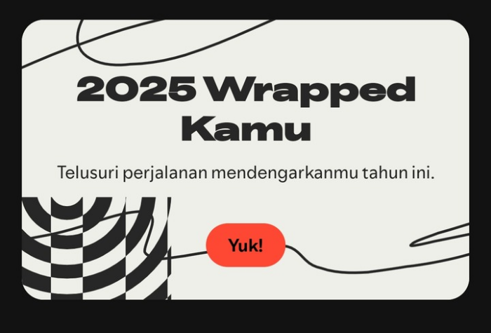 Fitur Spotify Wrapped 2025 hadir dengan tampilan visual baru dan rangkuman musik yang lebih personal.