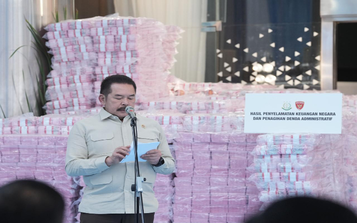 Jaksa Agung ST Burhanuddin dalam konferensi pers di Gedung Kejaksaan Agung, Jakarta, Rabu (24/12/2025).