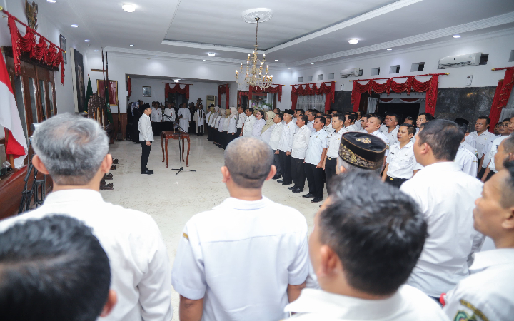 BKPSDM Trenggalek lakukan perhitungan kebutuhan pegawai untuk mendukung kinerja Dispora Trenggalek usai pembentukan SOTK baru.