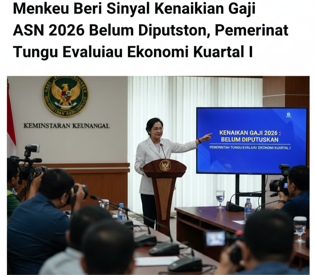 Menkeu Beri Sinyal Kenaikan Gaji ASN 2026 Belum Diputuskan, Pemerintah Tunggu Evaluasi Ekonomi Kuartal I