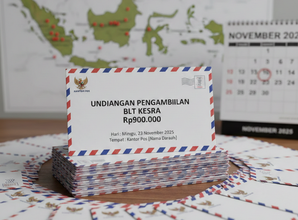 BLT Kesra Rp900.000 Cair Hari Ini Minggu 23 November 2025, Undangan Kantor Pos Menyebar di Banyak Daerah
