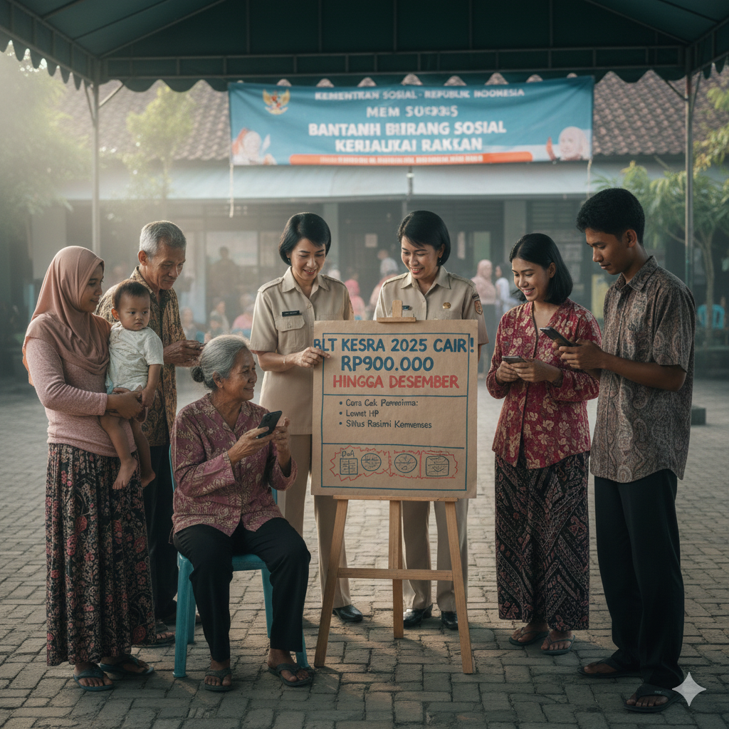 BLT Kesra 2025 Rp900.000 Masih Cair hingga Desember, Begini Cara Cek Penerima lewat HP dan Situs Resmi Kemensos