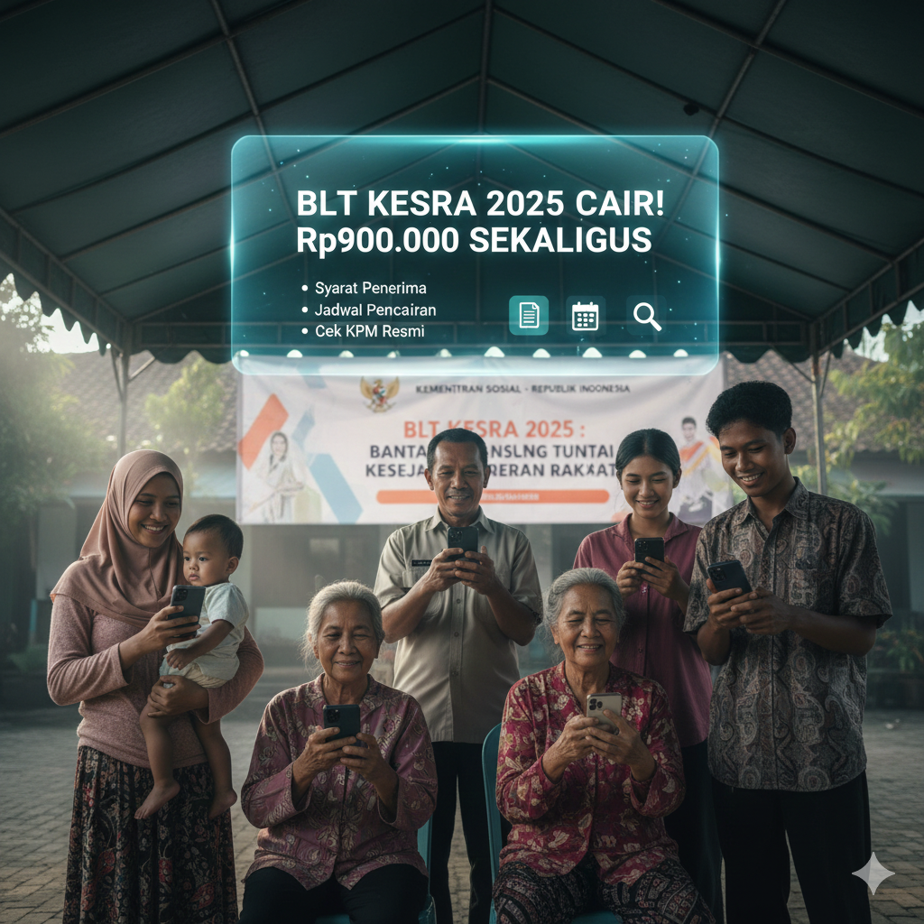 BLT Kesra 2025 Rp900.000 Cair Sekaligus! Ini Syarat Penerima, Jadwal Pencairan, dan Cara Cek KPM Resmi