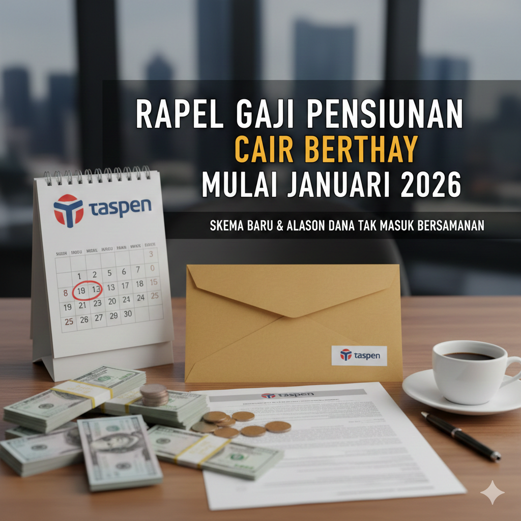 Rapel Gaji Pensiunan 2025 Cair Bertahap Mulai Januari 2026, Taspen Ungkap Skema Baru dan Alasan Dana Tak Masuk Bersamaan