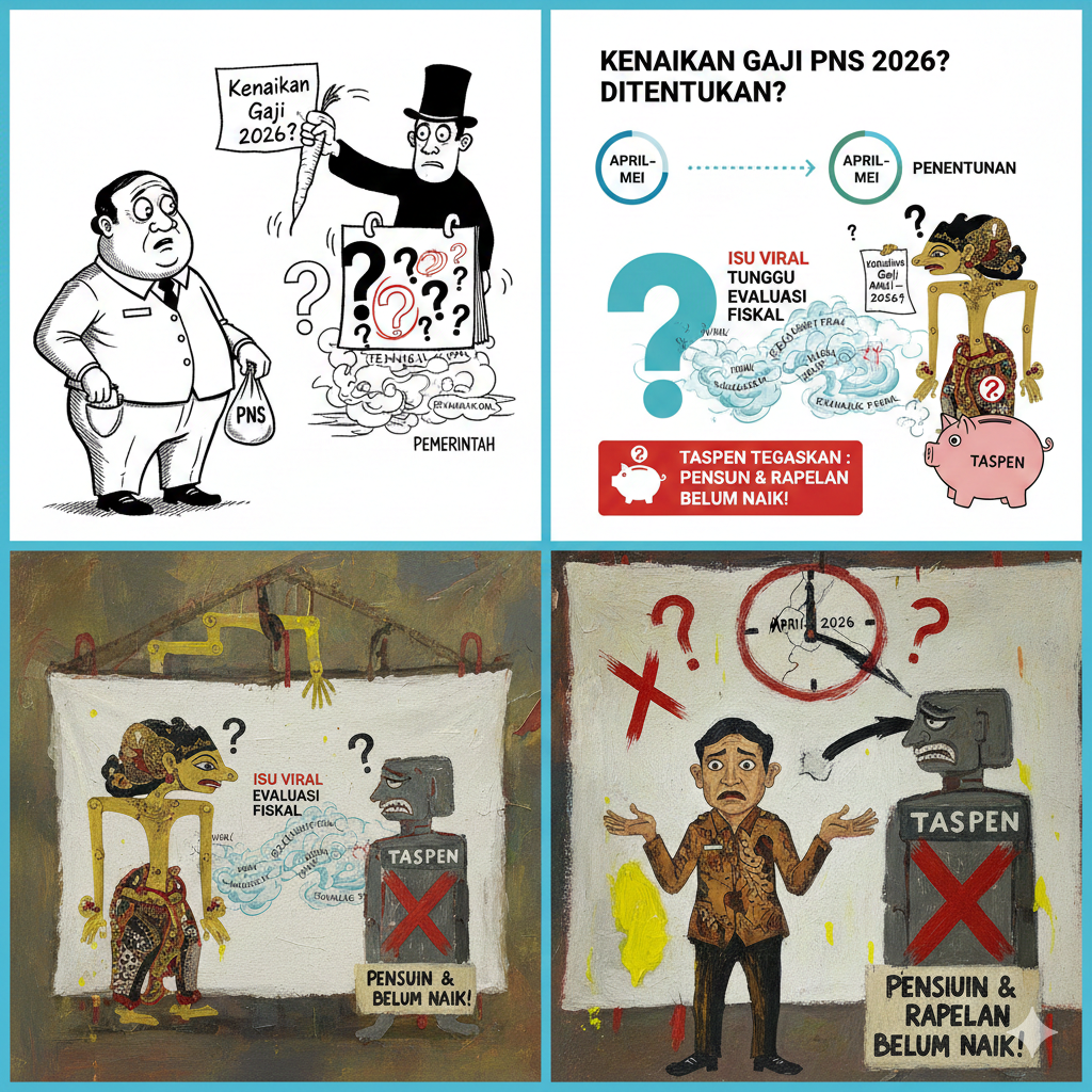 Kenaikan Gaji PNS 2026 Ditentukan April&ndash;Mei? Isu Viral Tunggu Evaluasi Fiskal, TASPEN Tegaskan Pensiun dan Rapelan Belum Naik