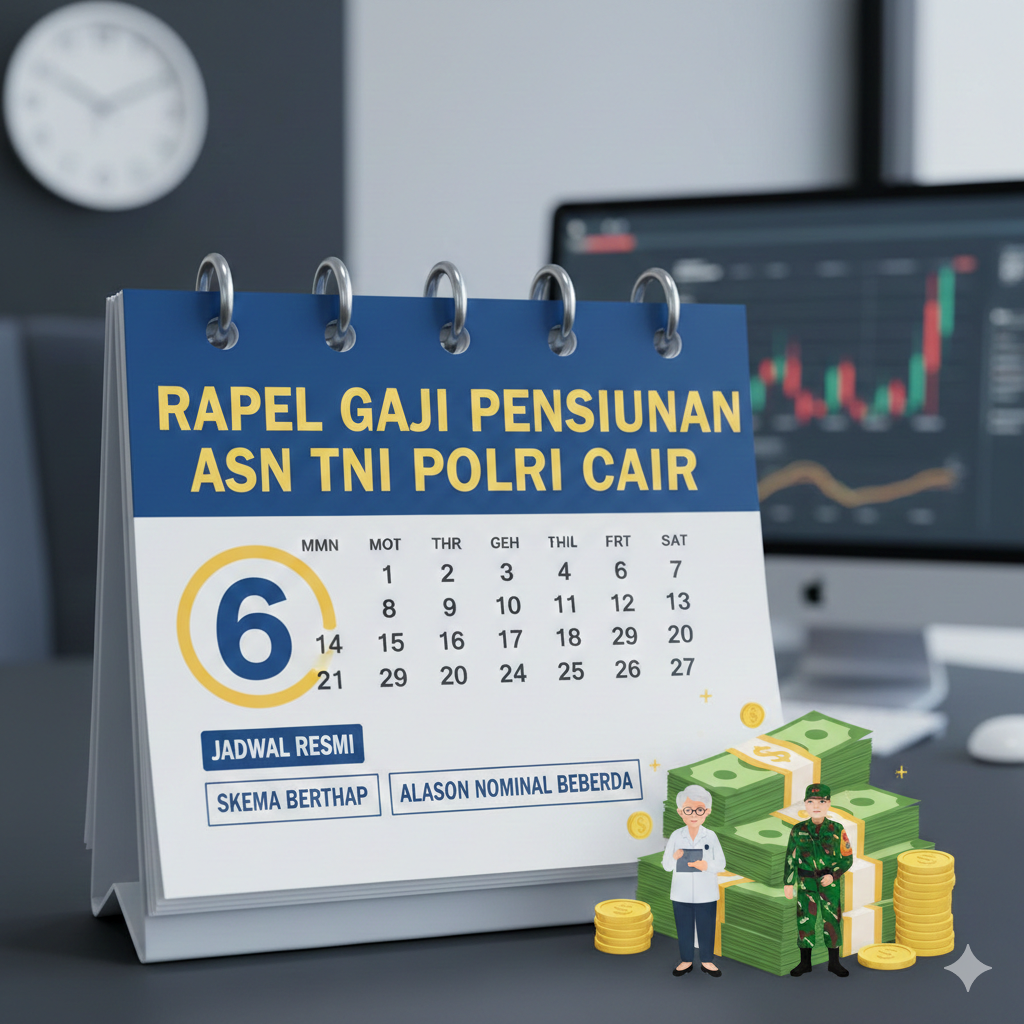 Rapel Gaji Pensiunan ASN TNI Polri Cair Mulai 6 Januari 2026, Ini Jadwal Resmi, Skema Bertahap, dan Alasan Nominal Berbeda