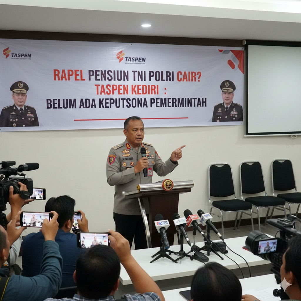 Rapel Pensiun TNI Polri Diklaim Sudah Cair, TASPEN Kediri Buka Fakta Resmi: Belum Ada Keputusan Pemerintah