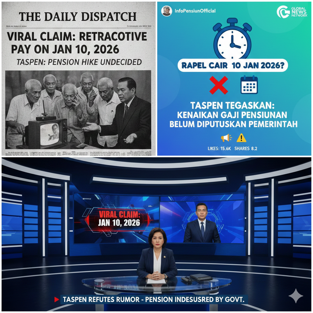 Viral Klaim Rapel Cair 10 Januari 2026, TASPEN Tegaskan Kenaikan Gaji Pensiunan Belum Diputuskan Pemerintah