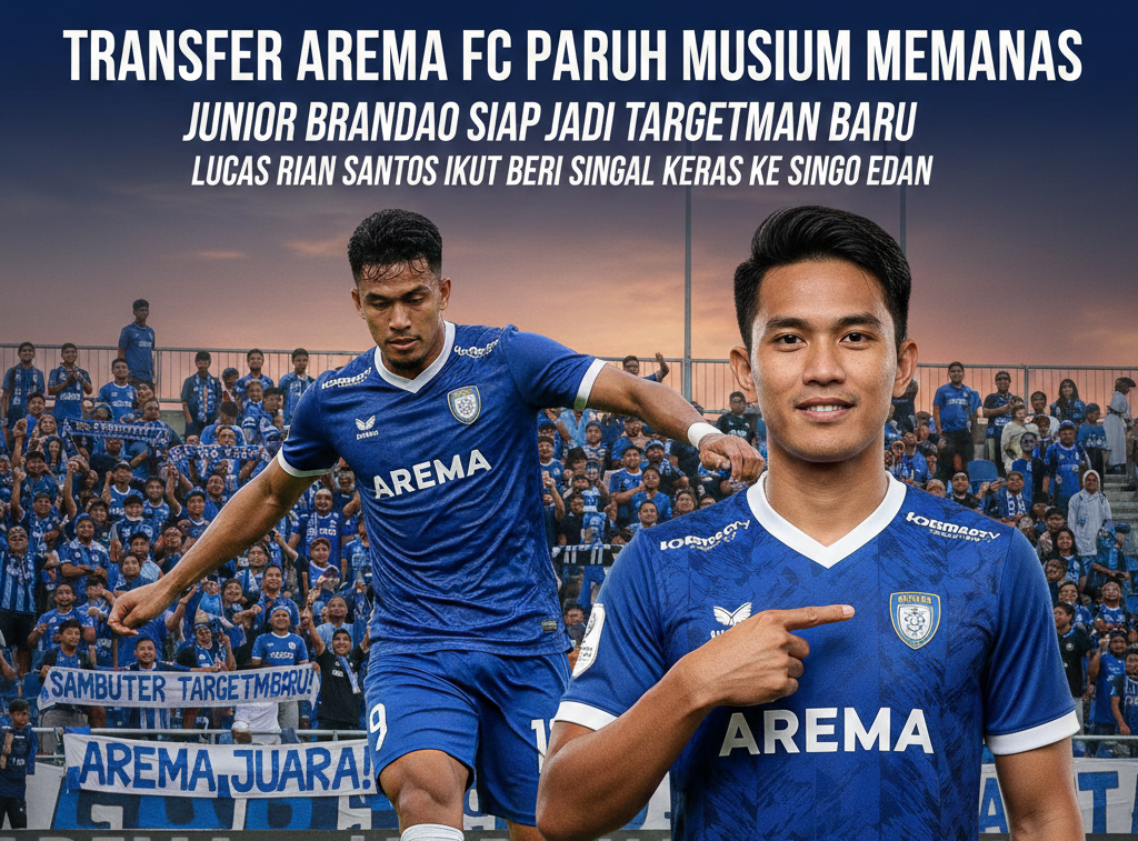 Transfer Arema FC Paruh Musim Memanas: Junior Brandao Siap Jadi Targetman Baru, Lucas Rian Santos Ikut Beri Sinyal Keras ke Singo Edan