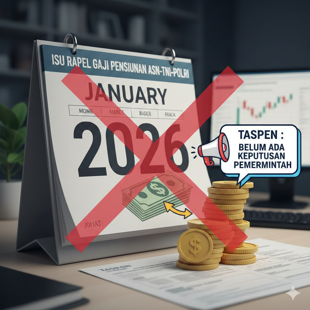 Isu Rapel Gaji Pensiunan ASN-TNI-Polri Diklaim Cair Januari 2026, TASPEN Tegaskan Belum Ada Keputusan Pemerintah
