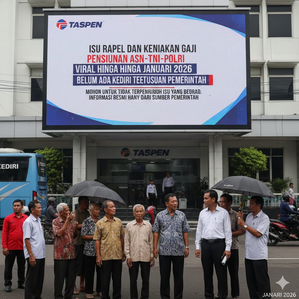 Isu Rapel dan Kenaikan Gaji Pensiunan ASN-TNI-Polri Viral hingga Januari 2026, TASPEN Kediri Tegaskan Belum Ada Keputusan Pemerintah