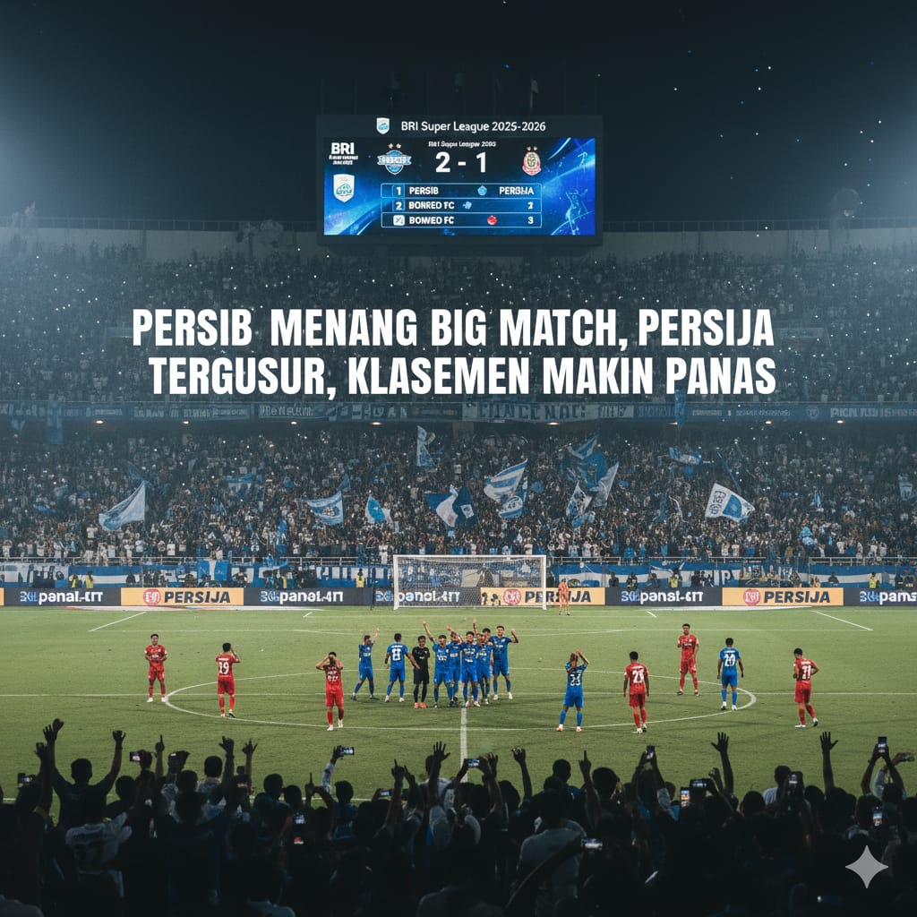 Hasil BRI Super League 2025-2026 Pekan 17: Persib Menang Big Match, Persija Tergusur, Klasemen Makin Panas