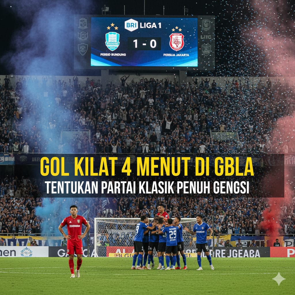 Persib Bandung vs Persija Jakarta: Gol Kilat 4 Menit di GBLA Tentukan Hasil Partai Klasik Penuh Gengsi