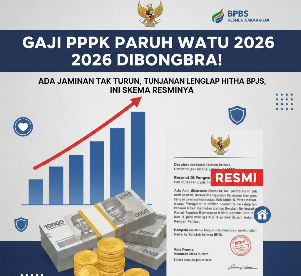 Gaji PPPK Paruh Waktu 2026 Dibongkar! Ada Jaminan Tak Turun, Tunjangan Lengkap hingga BPJS, Ini Skema Resminya