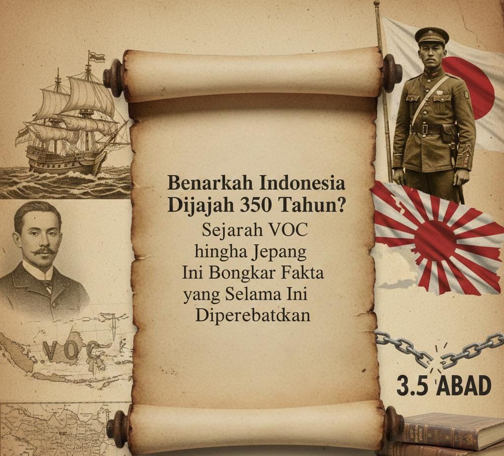 Benarkah Indonesia Dijajah 350 Tahun? Sejarah VOC hingga Jepang Ini Bongkar Fakta yang Selama Ini Diperdebatkan