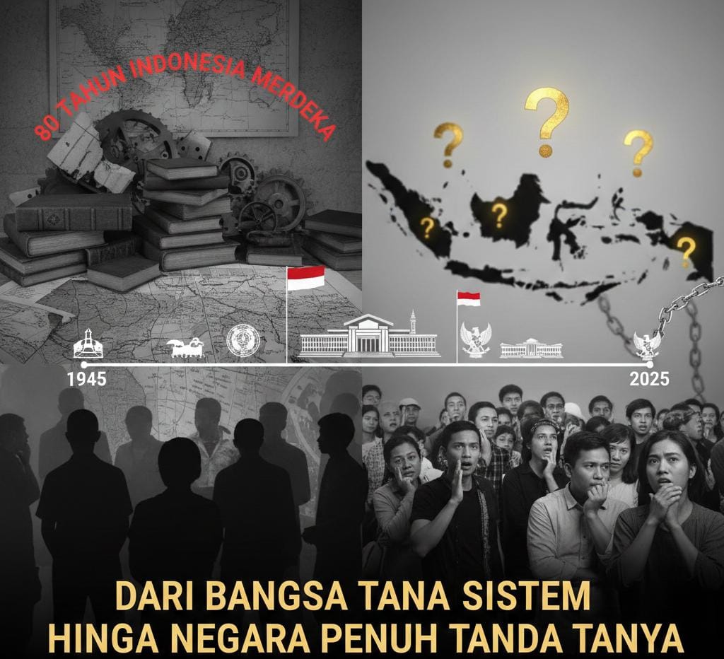 80 Tahun Indonesia Merdeka: Dari Bangsa Tanpa Sistem hingga Negara Penuh Tanda Tanya, Apa yang Salah dengan Perjalanan Kita?